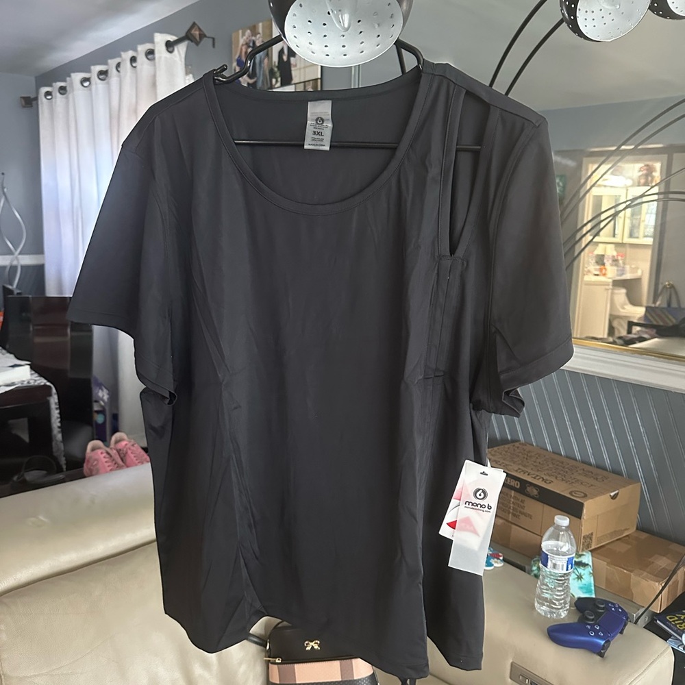 Zara Dark Gray Short Sleeve Top